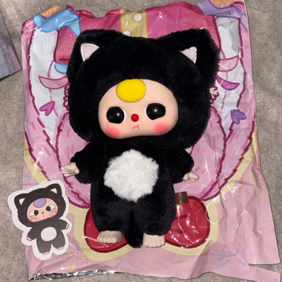 Baby Three 400% Animal V1 CONFIRMED Black Kitty DEFECT* - Picture 3 of 4